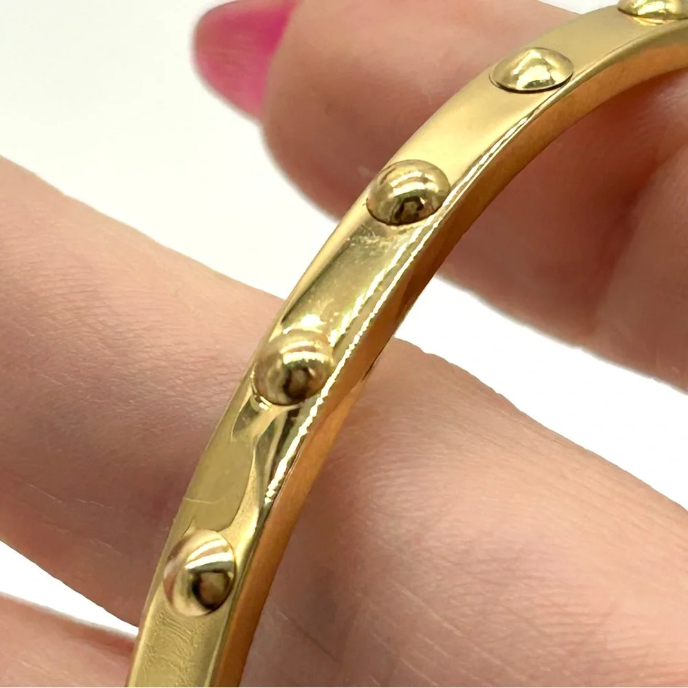 Kate Spade Gold Studded Bangle Bracelet - Picture 2 of 5